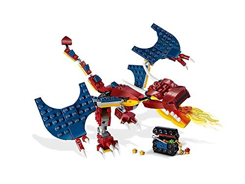 LEGO Creator 3in1 Fire Dragon 31102 Building Kit, Cool Buildable Toy for Kids (234 Pieces)