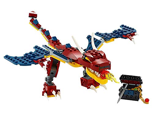 LEGO Creator 3in1 Fire Dragon 31102 Building Kit, Cool Buildable Toy for Kids (234 Pieces)