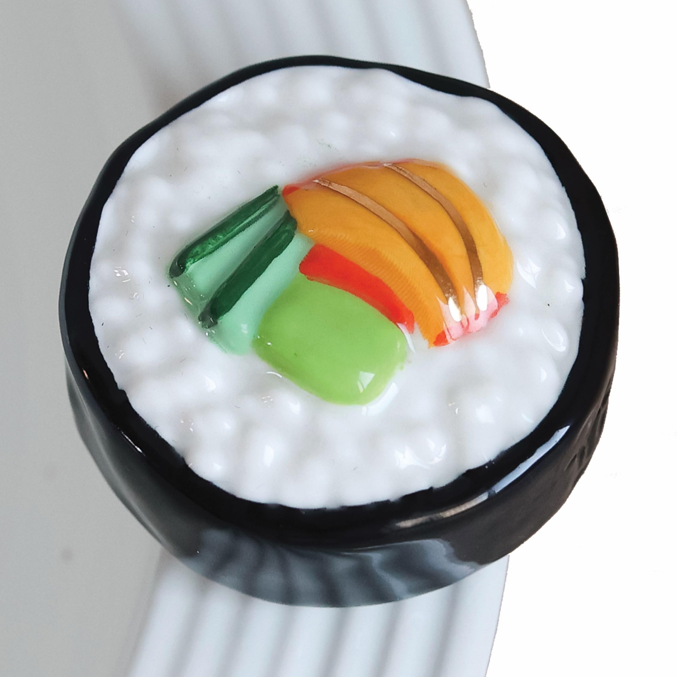 nora fleming on a roll (sushi) A294 - Hand-Painted Ceramic Unique Décor - Summer Minis for the Home and Office